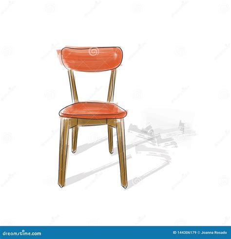 Chair Sketch Hand Drawn Chair Stock Vector Illustration Of Decor