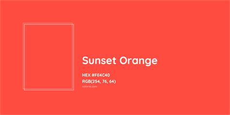 Sunset Orange Complementary Or Opposite Color Name And Code Fe4c40