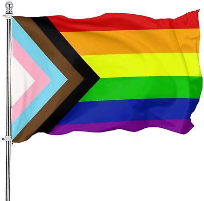 Baker thought a rainbow flag would better represent the beautiful diversity of the lgbtqia+ community. Progress Pride Rainbow LGBTQ Flag 3x5- Inclusive Progress ...