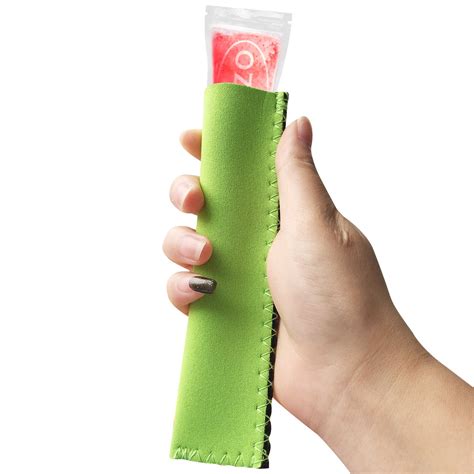 10 Colors Reusable Neoprene Freezer Pop Sleeves Holder Popsicle Bags