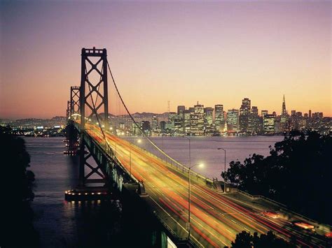San Francisco Bay Bridge Sunset Wallpapers Wallpaper Cave
