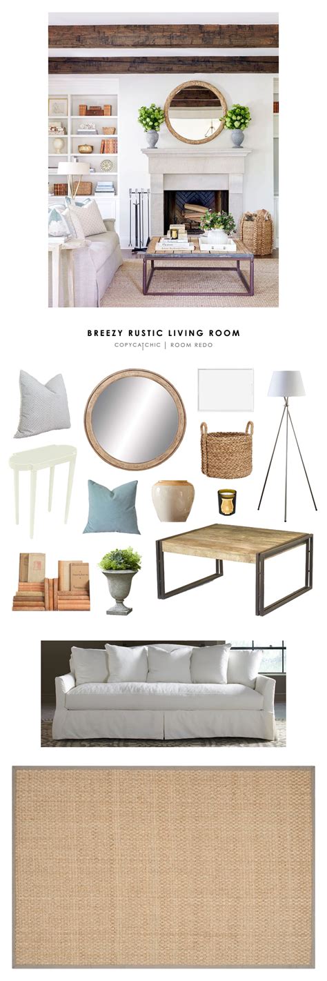 Copy Cat Chic Room Redo Breezy Rustic Living Room Copycatchic