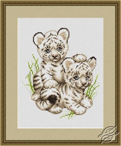 Tiger Cubs Cross Stitch Kits By Luca S B Cross Stitch Angels