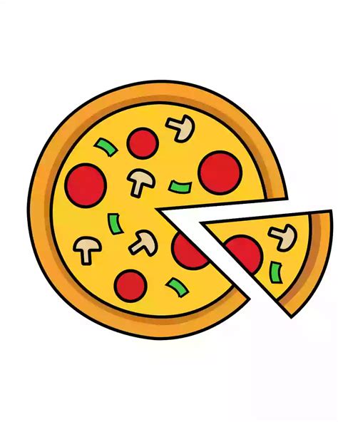 How To Draw Pizza In Simple And Easy Steps