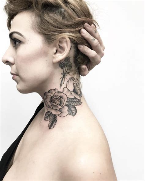 Side Neck Tattoo Designs Female Best Design Idea