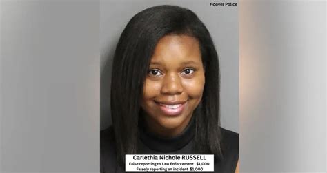 What Is Carlee Russell Charged With Mugshot Of Alabama Woman Who Faked