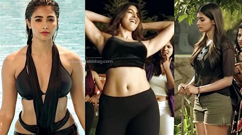 Pooja Hegde Duvvada Jagannadham Sexy Swimsuit Navel Stills Hd Caps