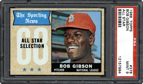 1968 Topps Bob Gibson All Star Psa Cardfacts®