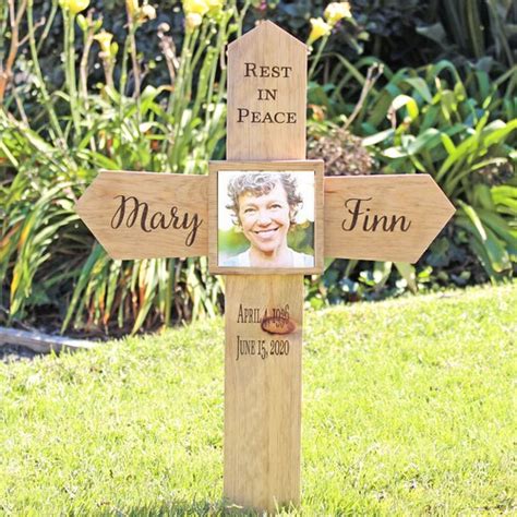 Memorial Wood Cross Personalized For Your Loved One Etsy