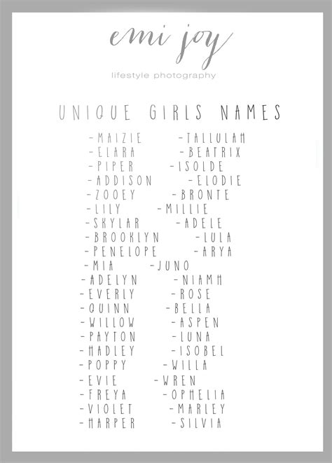 Most Unique Girl Names Ilhon