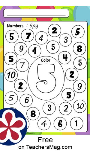 I Spy Numbers Free Printables With Numbers 1 10