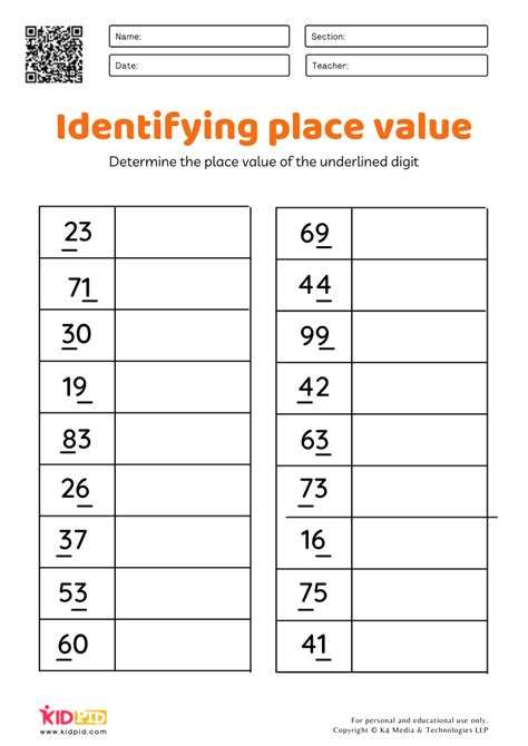 Place Value Worksheets For Grade 1 Kidpid