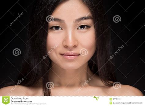 裸のアジアの女性のクローズアップ ポルノ写真