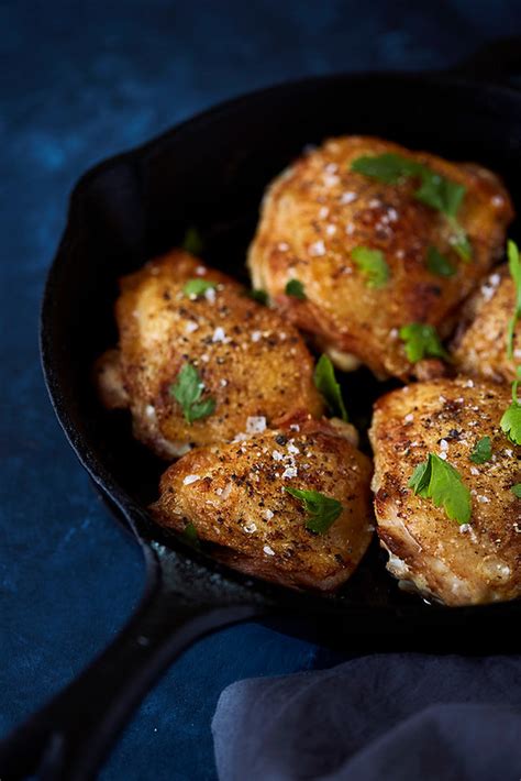 Paleo Friendly Cast Iron Crispy Chicken Thighs Tasty Yummies Paleo