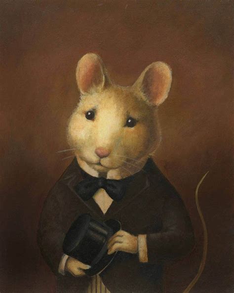 Mouse Print Victorian Mouse Art Animal Portrait Animal Lover Mouse