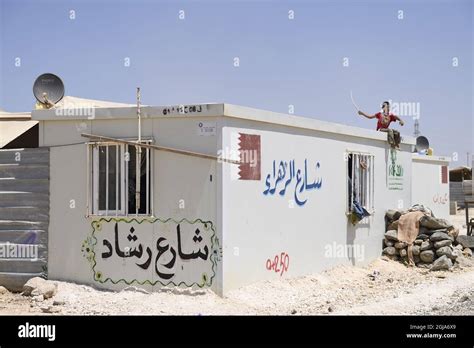 Zaatari 2016 08 17 Unhcr S Refugee Camp In Zaatari Located By The Jordan Syrian Border Foto