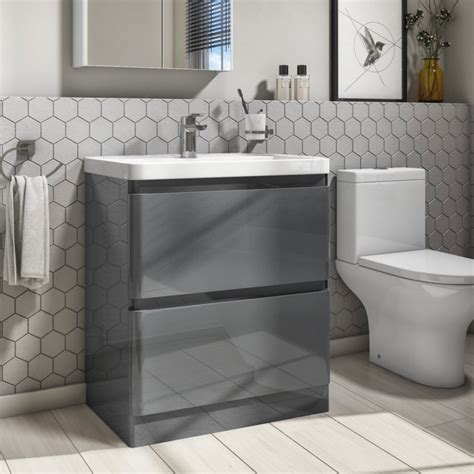 Grey Gloss Bathroom Vanity Unit Vostok Blog