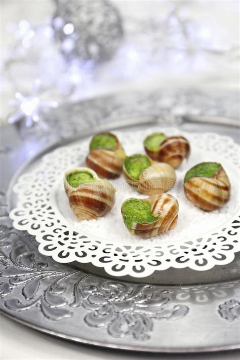 Escargots Traditional French Cuisine Snails Sauce