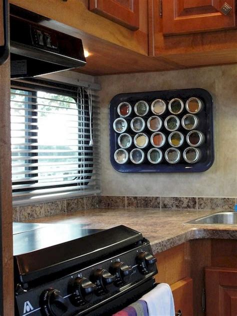 55 Awesome Rvs Travel Trailer Hack Inspirations Camper Storage Ideas