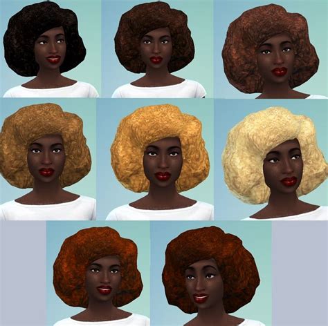 Mod The Sims Natural Curly Afro Hair Women Afro Hair Woman Afro