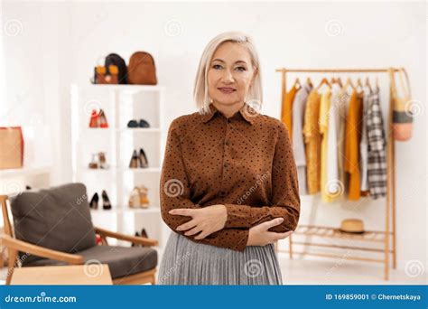 Confident Female Business Owner In Her Boutique Stock Image Image Of