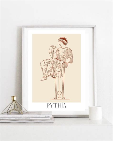 Pythia Oracle Of Delphi The High Priestess Poster Priestess Etsy
