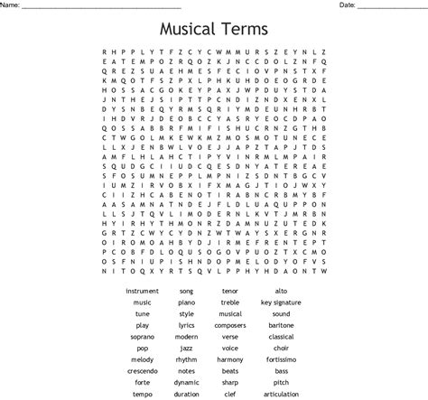 Instrumental music with no intended story the musical terminology and symbols represented here are the basic terms and symbols that. Word Search Maker | World Famous From The Teacher's Corner - Free Printable Music Word Searches ...
