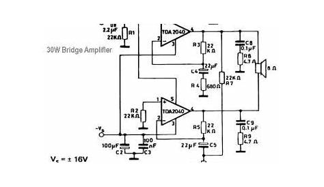 30w subwoofer circuit diagram