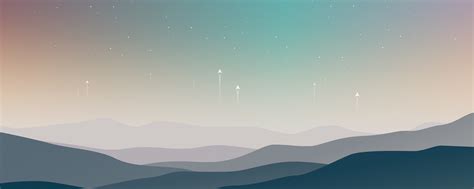 Download Wallpaper 2560x1024 Landscape Minimal Stars Mountains