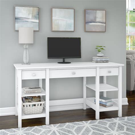 White 60 Inch Home Office Desk Broadview Rc Willey Furniture Store