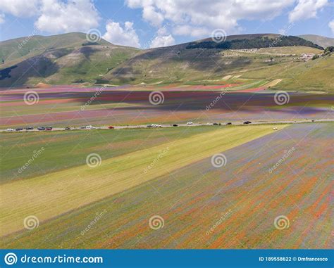 National Park Sibillini Mountains Blooms Of Castelluccio Di Norcia