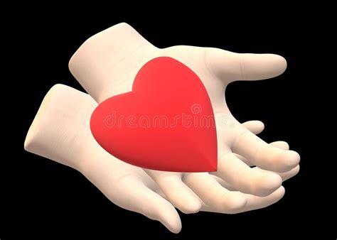 a pair of human hands holding on to a red heart shape stock illustration illustration of body