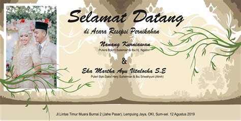 Desain Banner Pernikahan Png