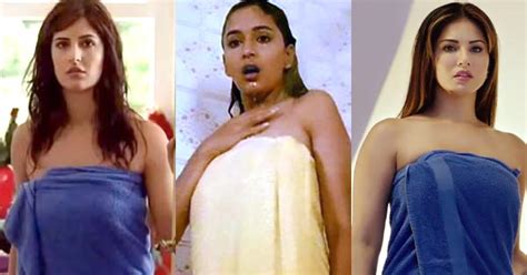 21 Hot Bollywood Actresses In Towel Hot Scenes And Photos
