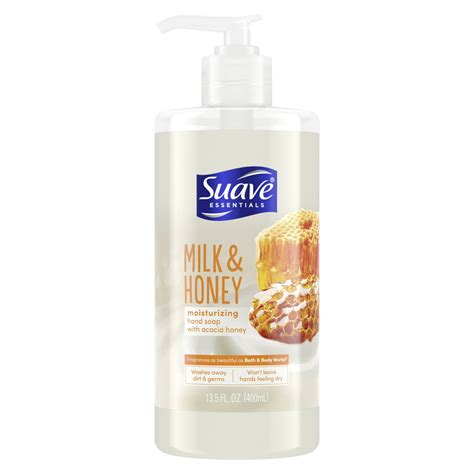 Suave Essentials Moisturizing Liquid Hand Soap Milk And Honey 135 Fl