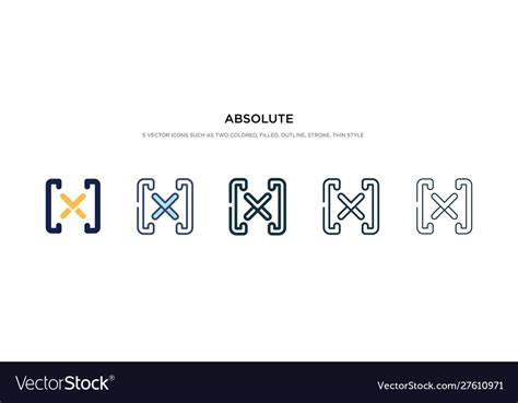 Absolute Icon In Different Style Two Colored Vector Image