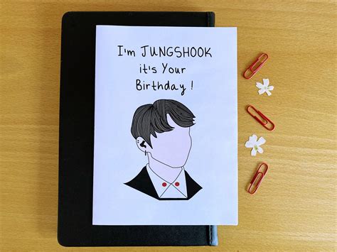 Printable Bts Birthday Card Jungkook Kpop Bangtan Boys Bts Etsy Ireland