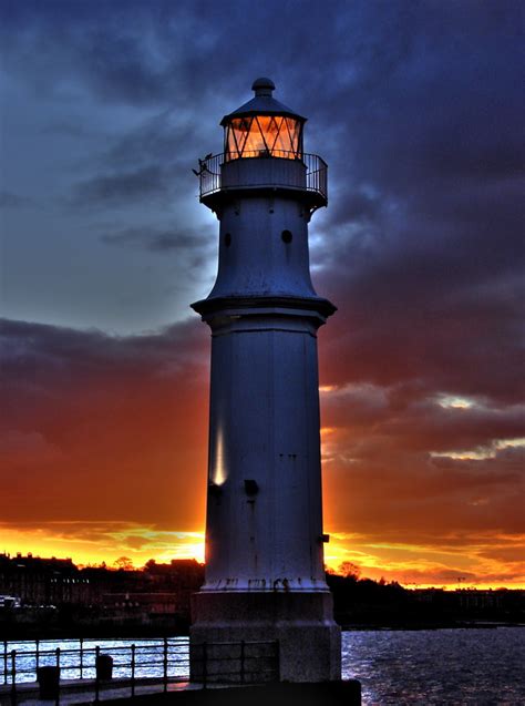 Lighthouse Sunset Hdr View Lighthouse Sunset Hdr On Blac Flickr