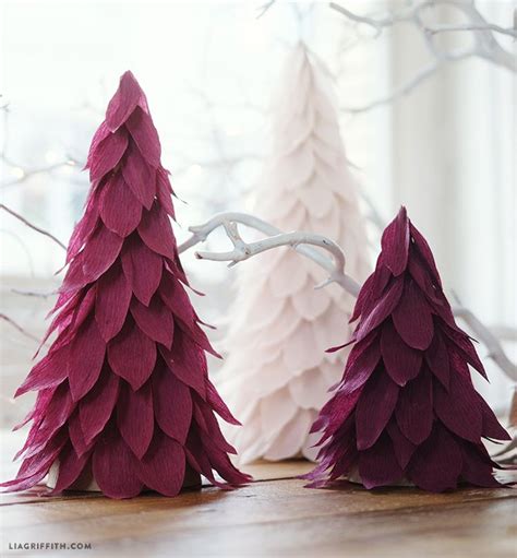 Extra Fine Crepe Paper Christmas Tree Decorations Lia Griffith Paper