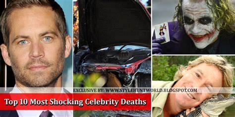 Terrible acting and full of cliches. Top 10 Most Shocking Celebrity Deaths Of All Time - Style ...