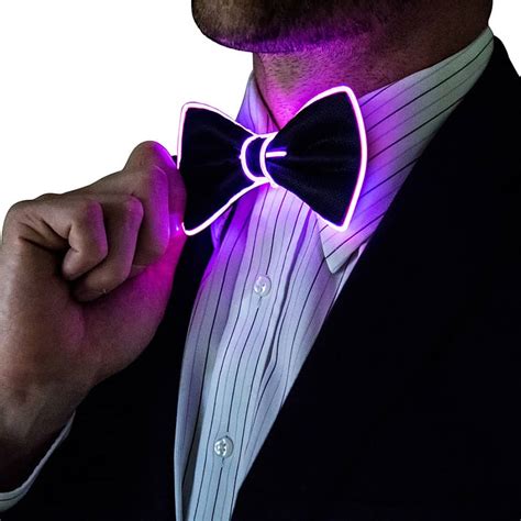neon nightlife light up bow tie noveltystreet