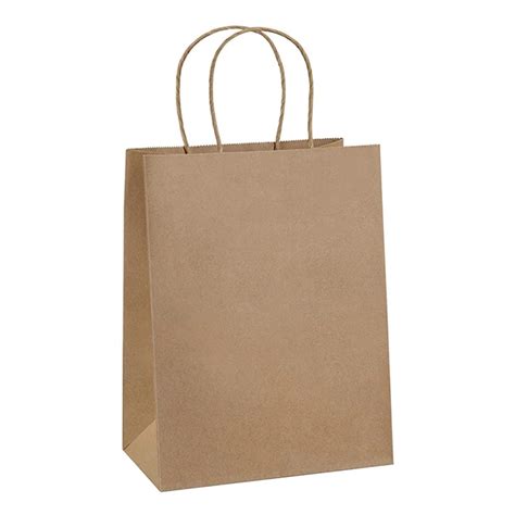 12pcs Kraft Paper Bags T Bag With Handles For Wedding Party Craft