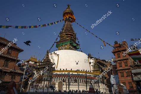 Nepal Kathmandu Thamel Area Kathesimbhu Stupa Editorial Stock Photo