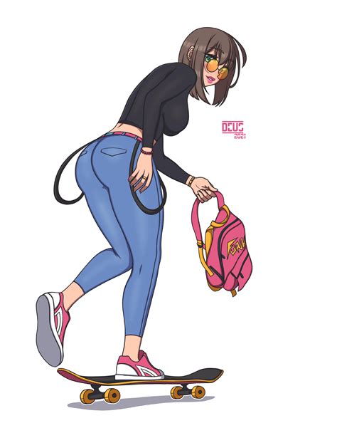 skater girl by deusart on newgrounds