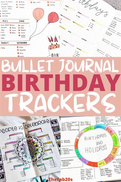 15 Birthday Trackers For Both Bullet Journalers And Digital Lovers