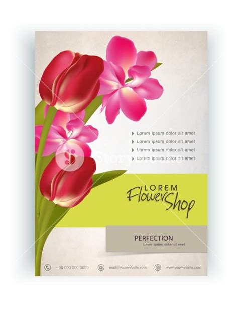 Stylish Flower Shop Flyer Banner Or Template Design With Fresh Poster