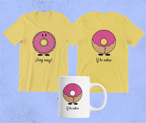 Camiseta Taza Diseño Donuts Camisetas Graciosas Redol Wear