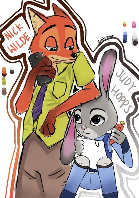 Zootopia Nick Wilde And Judy Hopps By Deathk33per On Deviantart