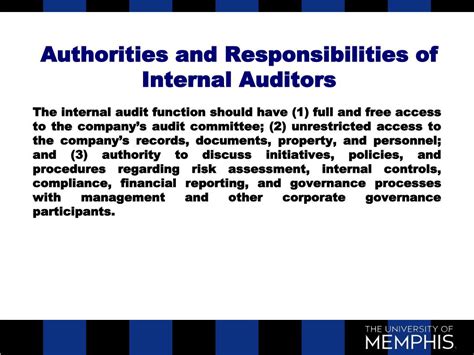Ppt Internal Auditors Roles And Responsibilities Powerpoint