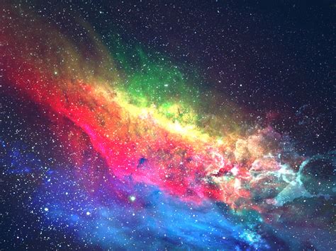 Download Wallpaper 1600x1200 Colorful Galaxy Space Digital Art